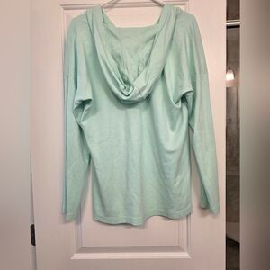 Isaac Mizrahi Mint Hooded Long Sleeve Sweatshirt